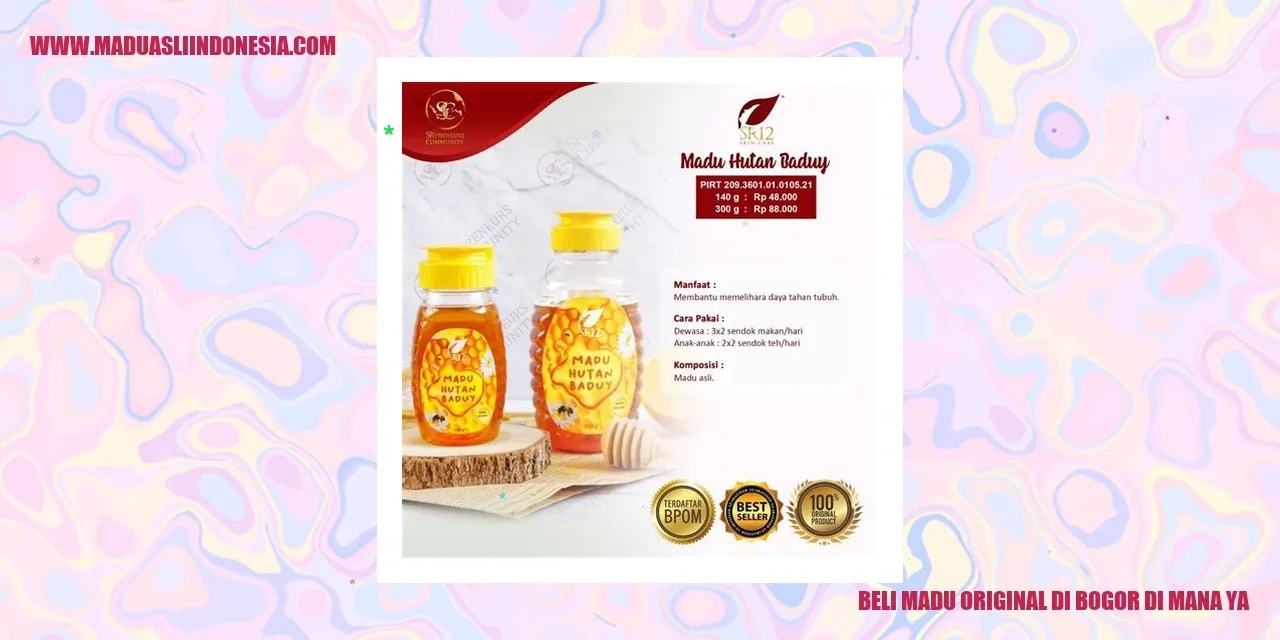 Beli Madu Original di Bogor