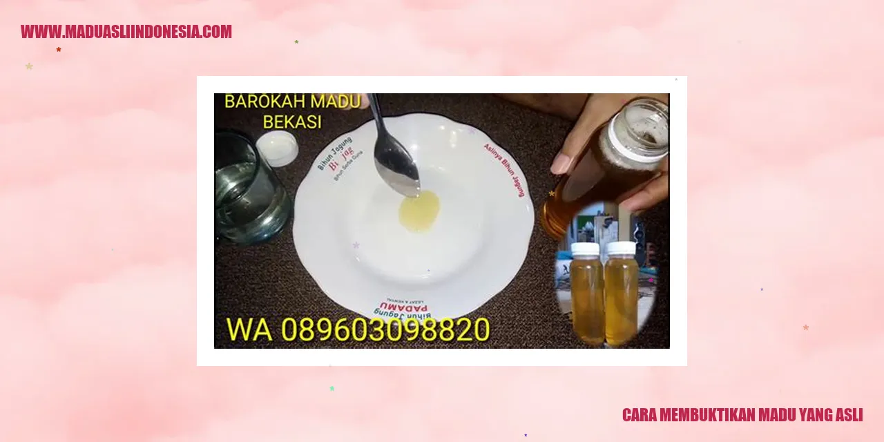 cara membuktikan madu yang asli