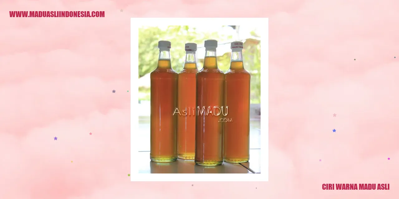 Ciri Warna Madu Asli