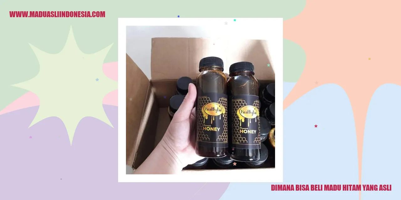 Dimana Bisa Beli Madu Hitam Yang Asli di Indonesia