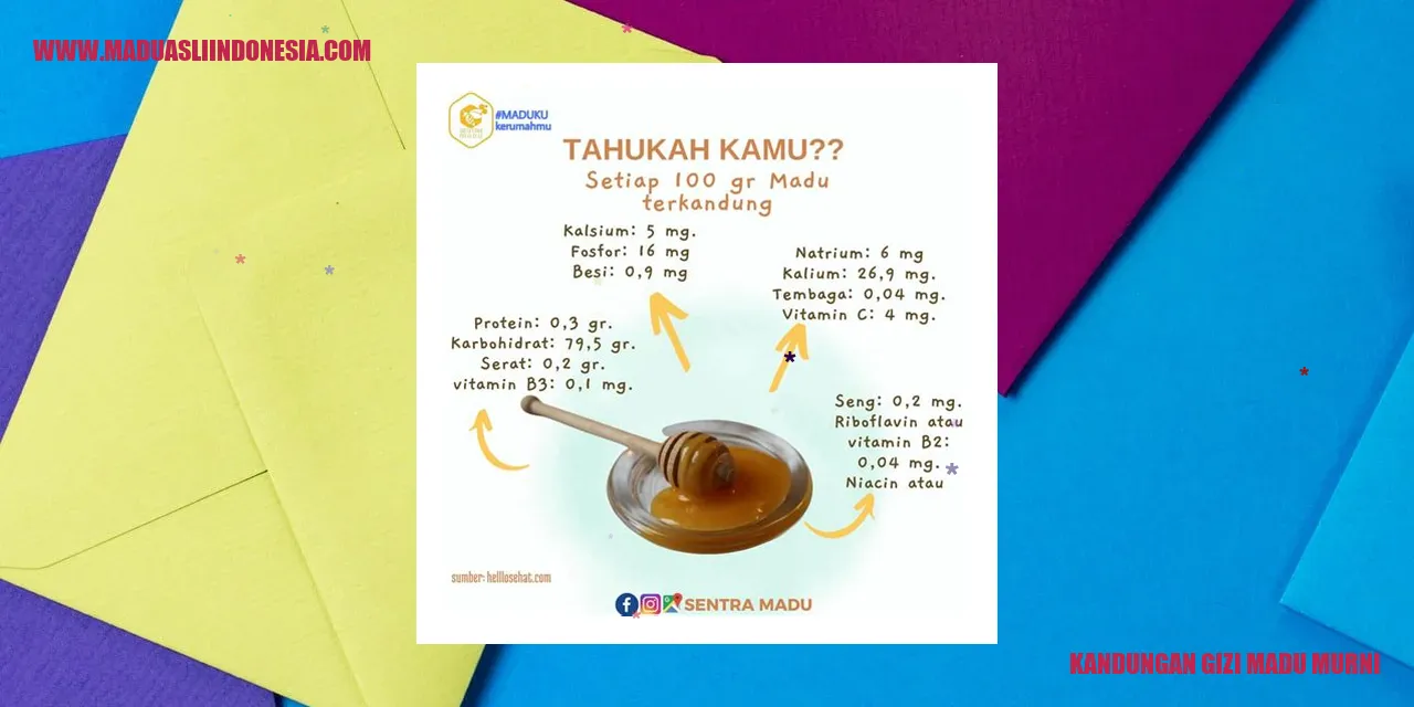 kandungan gizi madu murni