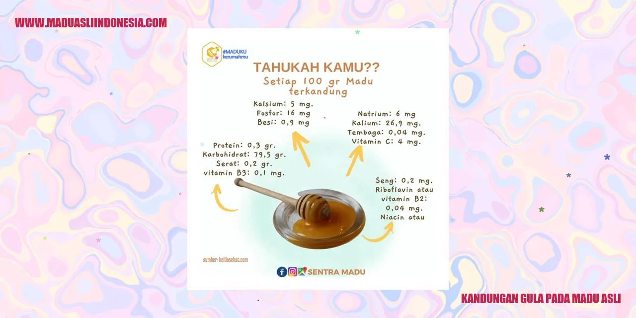 kandungan gula pada madu asli