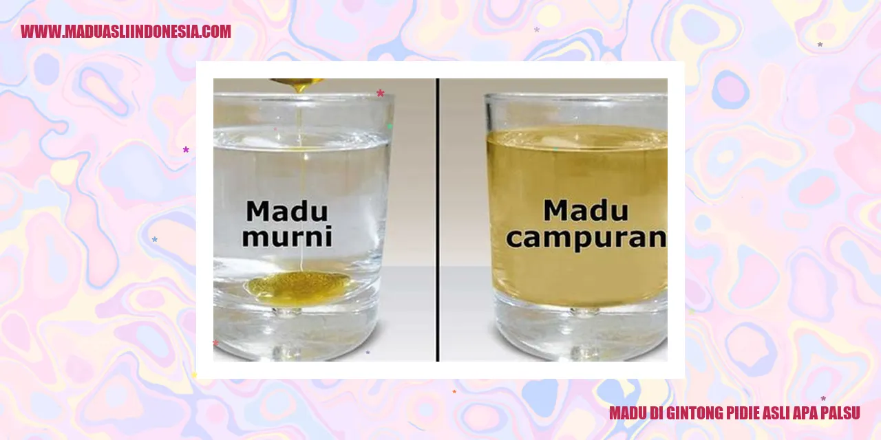 madu asli di gintong pidie