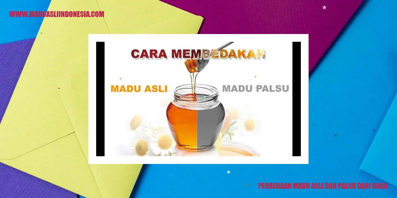 Gambar Madu Asli dan Palsu