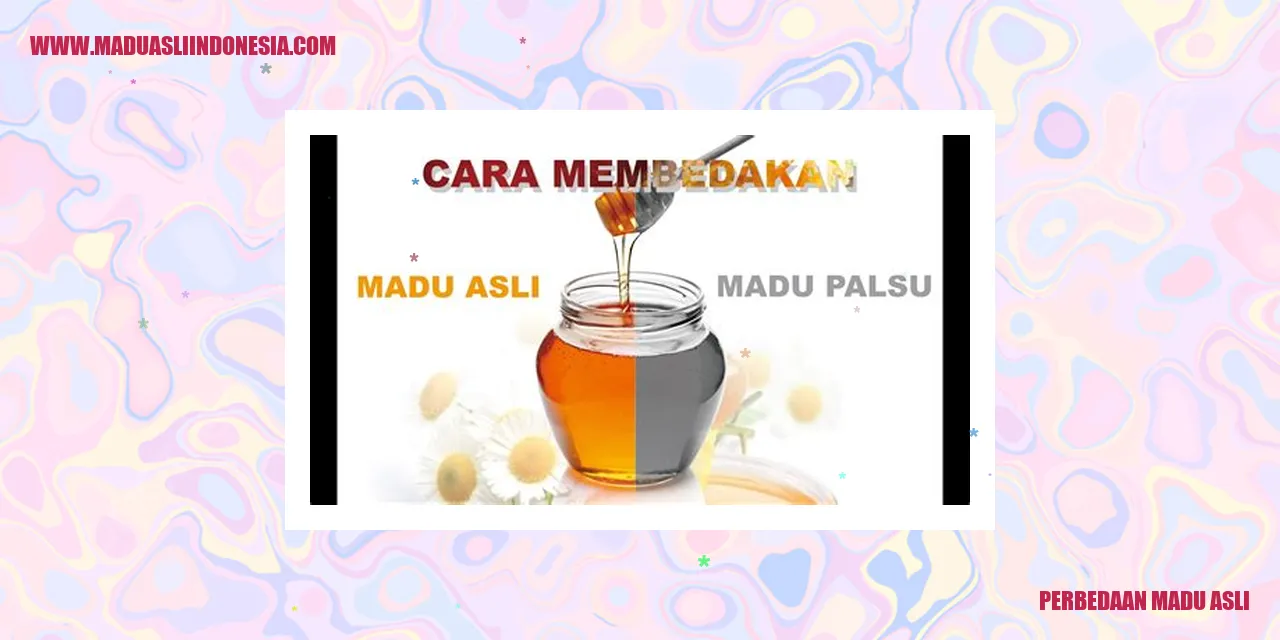 Perbedaan Madu Asli