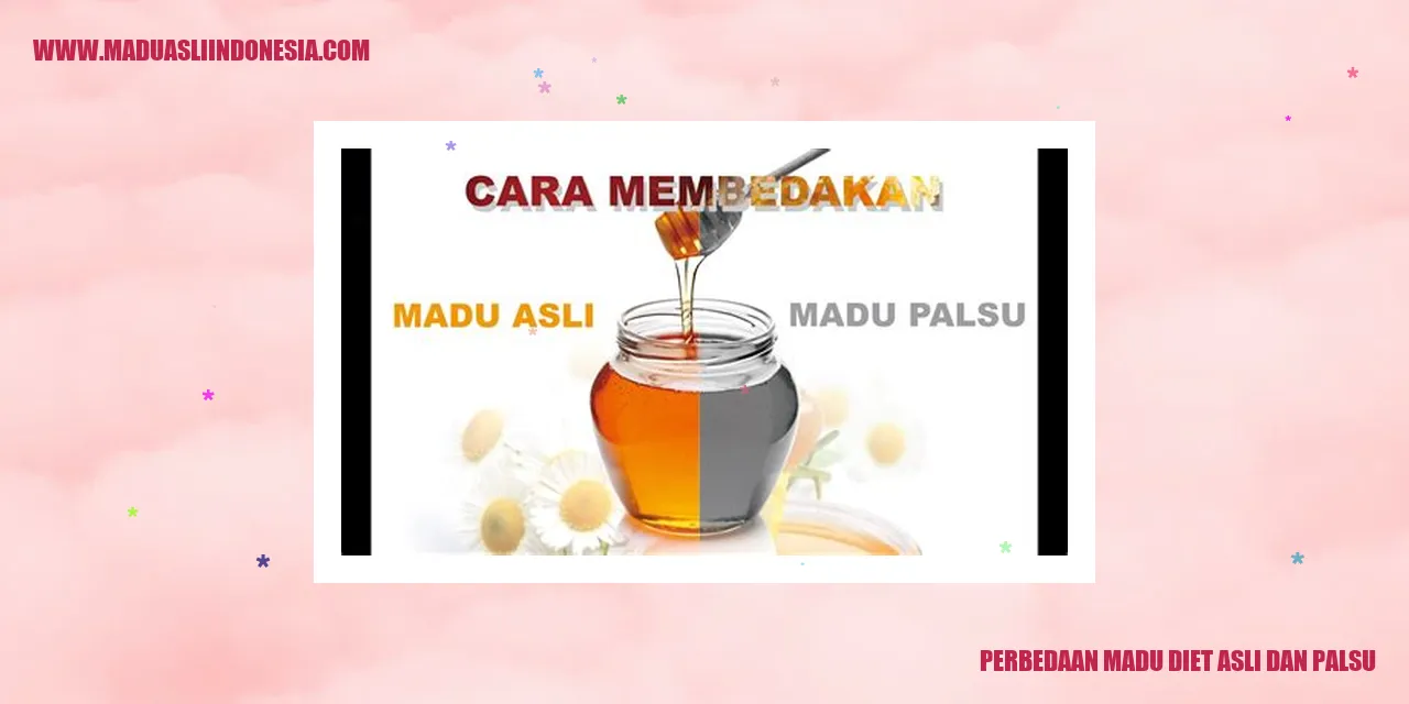 Perbedaan Madu Diet Asli dan Palsu