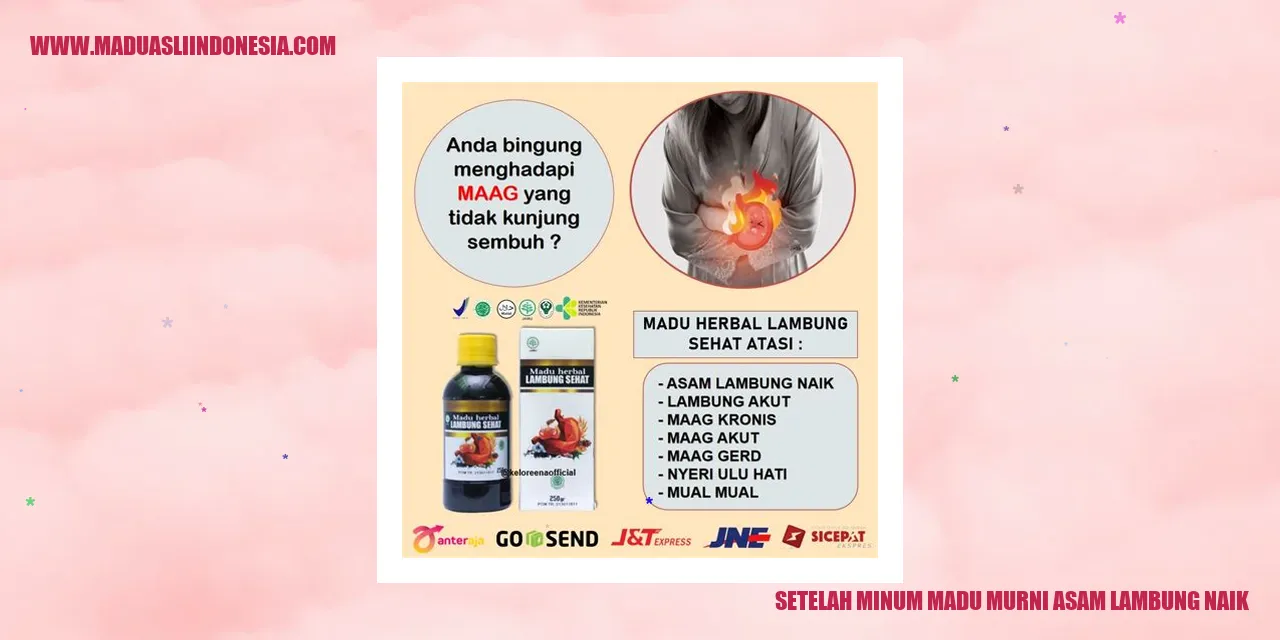 Setelah Minum Madu Murni Asam Lambung Naik