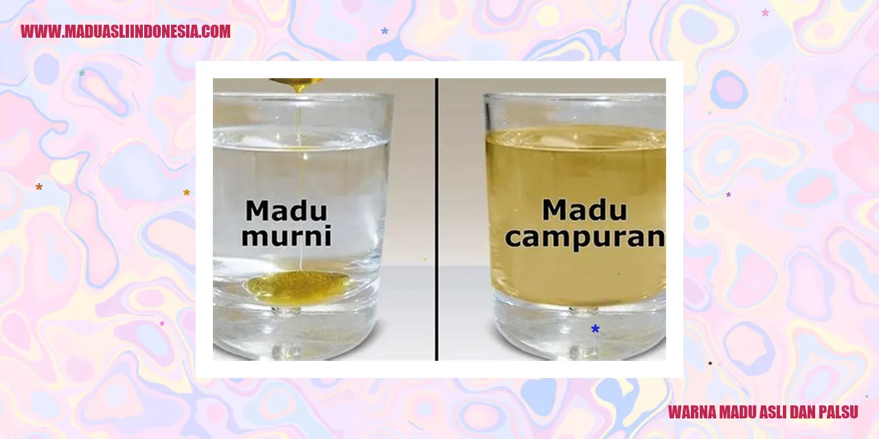 warna madu asli dan palsu